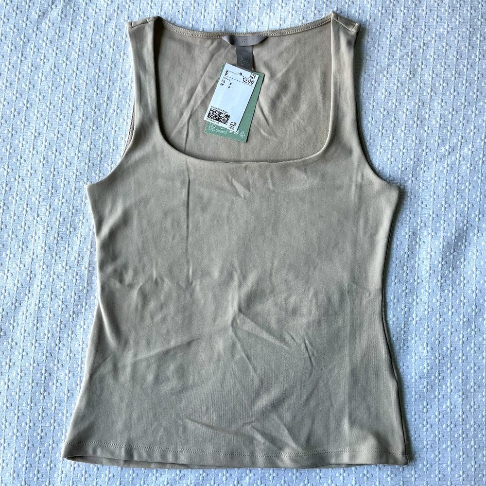 NWT H&M Tan Fitted Tank Top